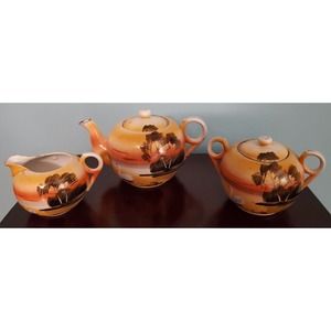 Hand Painted Japanese Teapot Set